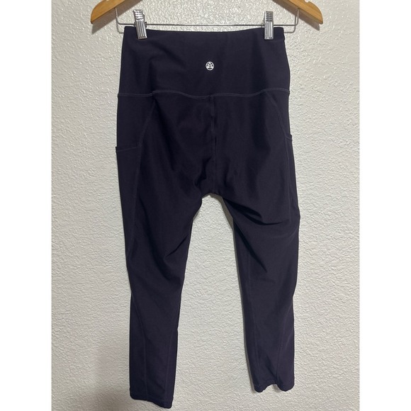 Tesla Purple Capri Leggings High Waist Athletic Workout Yoga Pants Small - Picture 3 of 5